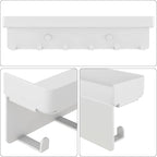 2 Pieces Key Holder for Wall Rustic Key and Mail Organizer 6 Key Hooks with Shelf Small Key Rack with Tray Adhesive Key Hange