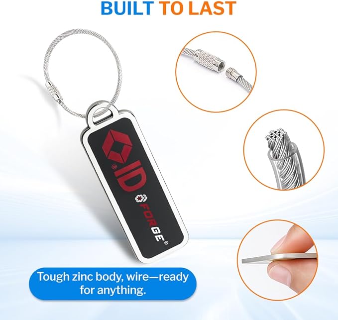 Forge Lost and Found Luggage Tags, Global Luggage Tracking Tag, WorldTracer Compatible, Travel Sentry Powered Baggage ID Syst