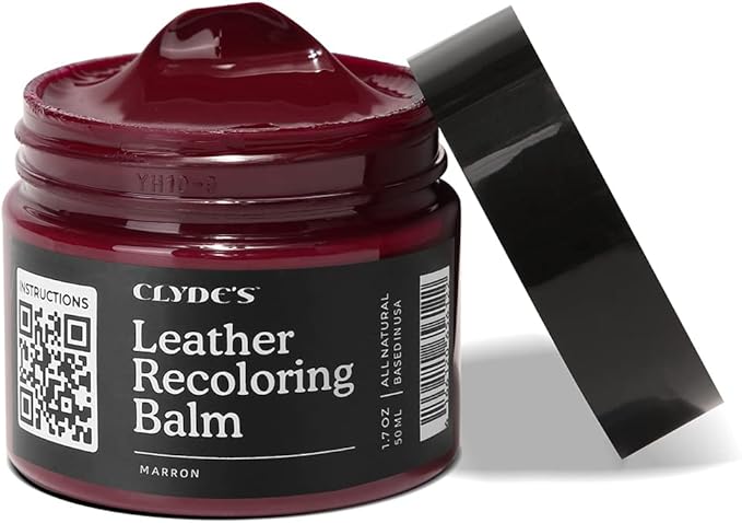 Clyde's™ Recoloring Balm | Non-Toxic Material Dye & Restorer for Furniture, Car Seats, & More | 23 Colors (Maroon, 50ML)