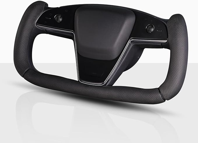 Steering Wheel Cover for Tesla Yoke Steering Wheel, Car Steering Wheel Cover for Tesla Model S 2021-Present/Model X 2021-Present Steering Wheel Accessories Black