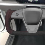 MEWANT Hand Stitched Tesla Model S Yoke Steering Wheel Cover Wrap for Tesla Model S 2021-2023 / Model X 2021-2023 Tesla Yoke Steering Wheel Accessories