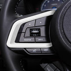 Auovo Steering Wheel Cover Trims for Subaru Crosstreck Outback Legacy Ascent Accessories 2018-2026 Steering Wheel Panel Frame Covers for Subaru Impreza 2017-2026 / Forester 2019-2025 2026 (White)
