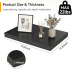 INHABIT UNION 17.5in Floating Shelves for Wall, Wall Mounted Shelves for Decor Storage Set of 2, Floating Shelf for Bedroom, 