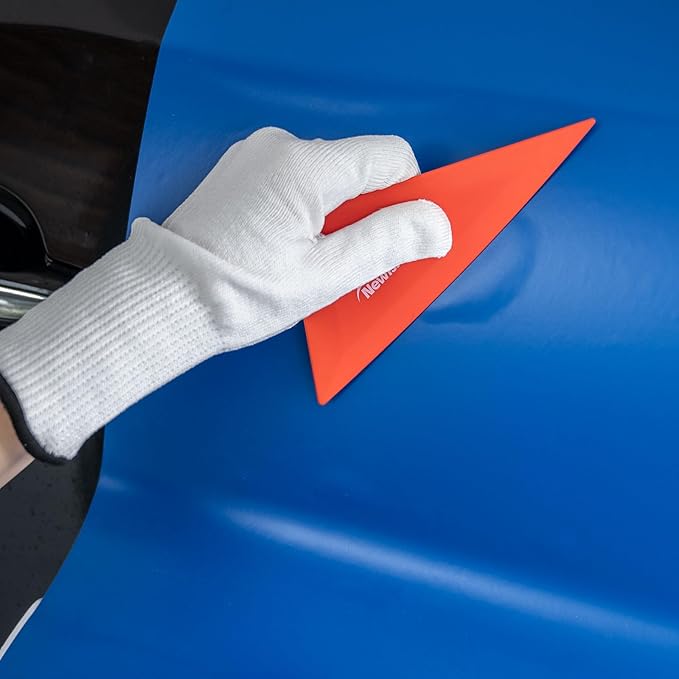 NEWISHTOOL 5-Pack Window Tint Tools Triangle Squeegee, 80A Hardness Multi-Edge Red Corner Contour Scraper Tool, Glass Tinting Squeegee for PPF, Car Wrapping, Window Film Application