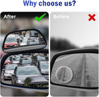 Blind Spot Mirror 2 Pack Car Side Mirror Blindspot Adjustable Car Auxiliary Wide Angle Side Rearview Mirror for Car SUV Truck RV