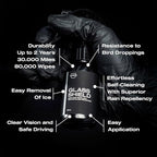 Nasiol GlasShield Nano Rain Repellent Spray Kit, Windshield&Glass Ceramic Coating, Super Hydrophobic to 30000 Miles, Super Ea
