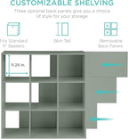 Best Choice Products Kids Bookcase 9-Cube Storage Organizer, 11in Shelf Opening, Bookshelf, Toy Storage, Customizable w/ 3 Re