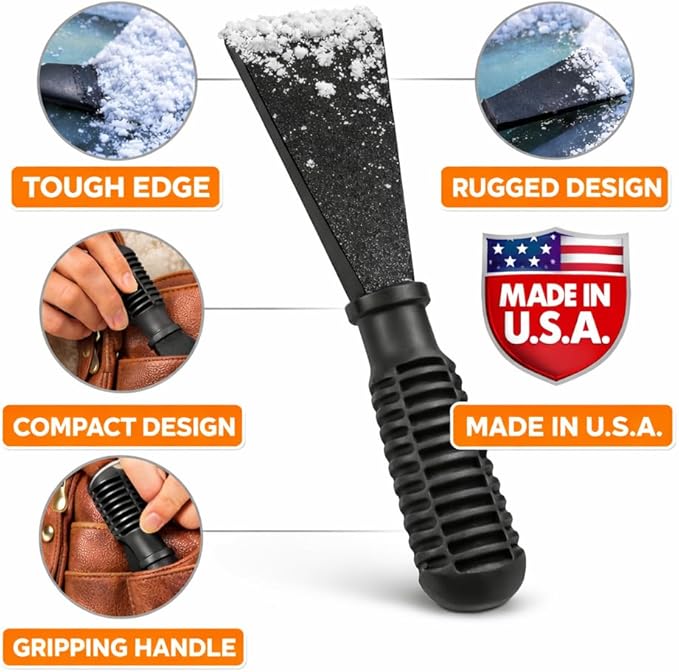 Chizlr Compact Ice Scraper - Effortlessly Remove Ice & Snow! Portable Design, Comfortable Grip, Sturdy Blade. Stay Ready for Winter Driving (1)