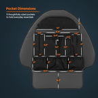for Tesla Model Y/3 2017-2026 Custom Fitted Seat Back Kick Protector Organizer with Storage Pockets - Rear Passenger Organization for Kids with Zippered Accessories Slots (Black)