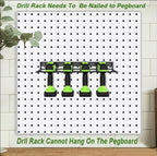 ENONCI Power Tool Organizer, Drill Holder Wall Mount,Thickened Drill Rack,50 lb Garage Storage Heavy Duty Drill Organizer Uti
