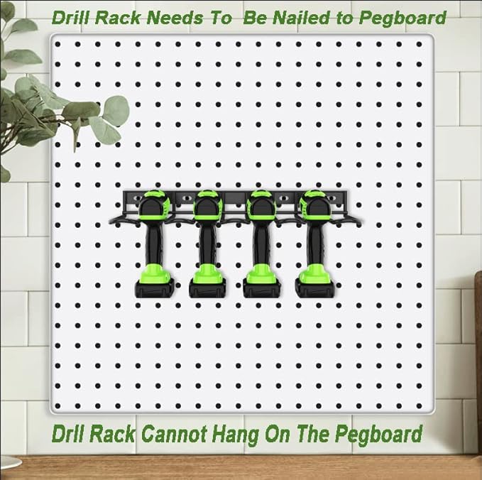 ENONCI Power Tool Organizer, Drill Holder Wall Mount,Thickened Drill Rack,50 lb Garage Storage Heavy Duty Drill Organizer Uti