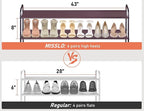 MISSLO 4 Tier Long Shoe Organizer for Closet Shoe Rack for Bedroom Closet Floor Shoe Shelf for Entryway Storage Stackable Wid