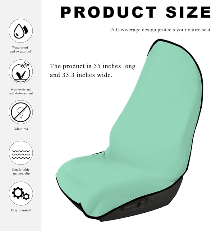 Car Towel Seat Cover, Waterproof Sweating Non-Slip Premium Soft Towel Carseat Protector, Universal Machine Washable Car Truck