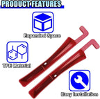 2PCS Car Seat Gap Filler Organizer, No-Drop Seat Gap Storage Box Inserts with Phone Holder, Storage Plug Stopper Fill Gap Between Seat and Console, Universal Car Accessories for SUV Truck (Red)