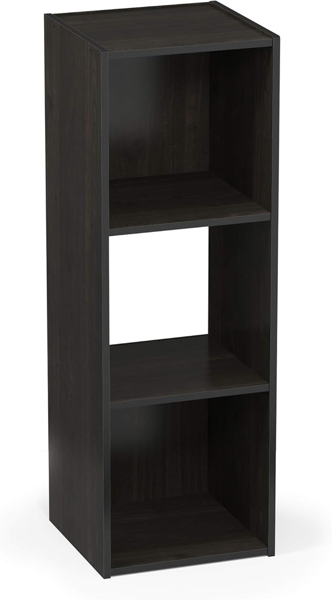 Furinno Pelli Cubic Storage Cabinet, 3x1, Espresso