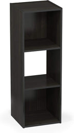 Furinno Pelli Cubic Storage Cabinet, 3x1, Espresso
