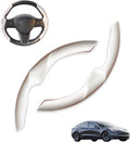 for Tesla 2017-2023 Model 3 and 2020-2024 Model Y Steering Wheel Cover Trim Interior Decoration Protection Accessories(M3/My-White)
