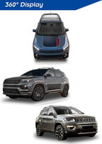 Enhanced 220 LBS Roof Racks for Jeep Compass 2018-2025, Real Aluminum Cross Bars for Kayak Snowboard Surfboard Bike Canoe Ski
