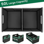 Car Trunk Organizer, Car Storage Organizer, Collapsible Multi Compartment for Car, Suv, Sedan, Truck, 100L, Extra Larger
