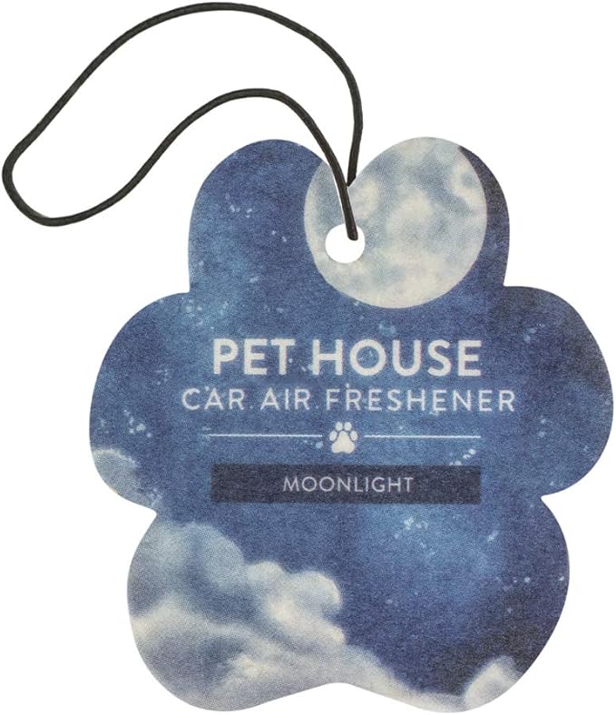 One Fur All Pet House Car Air Freshener - Moonlight Pack of 4 - Non-toxic Car Air Freshener - Pet-Friendly Air Freshener For 