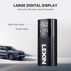 LEXIN P4 Tire Inflator Portable Air Compressor, 150PSI Electric Air Pump for Car Tires, w/Pressure Gauge&LED Light, 4000mAh Cordless Smart Pump for Car/Motorcycle/Bike/Bicycle/Scooter/Ball/Inflatable