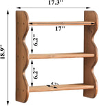 Vintage Floating Shelves,Wood Wall Shelf 3-Tier,36.3 Inch Rustic Wall Shelves, Solid Wood Mounted Decorative Shelves