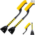 2 PCS 25.5" Car Snow Brush and Detachable Ice Scraper, Snow Shovel for Car Window, with Foam Grip and 45° angle Brush Head, Snow Shovel for Car Window, Winter Accessories for Cars, Trucks, SUVs