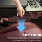2PCS Car Seat Gap Filler Organizer, Console Side Organizer, Seats Gap Organizer with Phone Holder, Multifunctional Car Seat Filler Gap Space Prevents Things Dropping for Most Vehicles (Red)