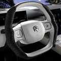 Quick Install Braided Pattern Nappa Leather Steering Wheel Grips,Woven Texture Car Steering Wheel Cover,for Women,for 14 to 1