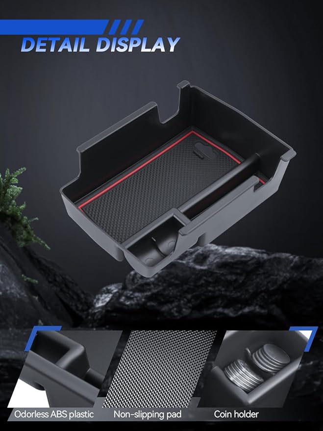 for Dodge Hornet Center Console Organizer Dodge Hornet 2023 2024 2025 GT/GT Plus R/T R/T Plus Accessories Armrest Tray Middle Storage Box Insert Container Durable ABS Plastic