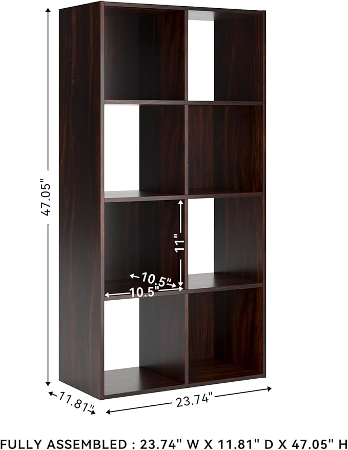 Signature Design by Ashley Glosmount 8 Cube Storage Organizer or Bookcase, Cherry & Light Brown