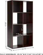 Signature Design by Ashley Glosmount 8 Cube Storage Organizer or Bookcase, Cherry & Light Brown