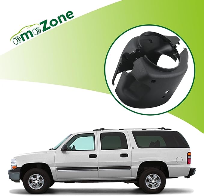 Upper & Lower Steering Column Trim Cover Kit Compatible with 2001-2002 Chevy Tahoe Suburban Silverado GMC Yukon Sierra Replaces 26078127