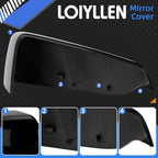 Passenger Side Mirror Cover Replacement for Chevrolet Equinox 2018 2019 2020 2021 2022 2023, for GMC Terrain 2018-2023 - Right Side Mirror Covers, Rear View Mirrors Cap Accessories Black