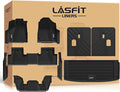 LASFIT Floor Mats & Trunk Mat & Backrest Mats for Acura Mdx 2022-2026 Cargo Mat All Weather TPE Mats Custom Fit Floor Liner for Mdx 1st & 2nd & 3rd Row Car Mats & Cargo Liner, Black, Easy to Clean