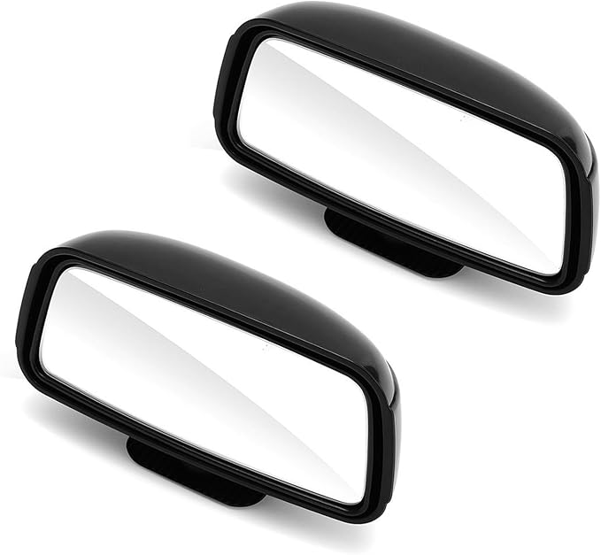 Blind Spot Mirror for Cars - Auto Adjustable Wide Angle Convex Rear View Mirror - Stick On Design
