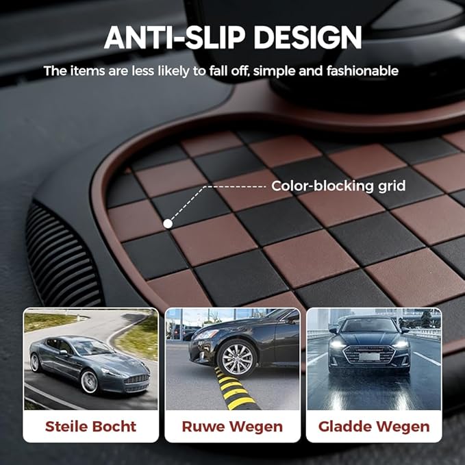 Multifunction Car Anti-Slip Mat, 2026 Upgraded Anti Slip Mat for Car Dashboard, 360° Rotatable Phone Holder Dashboard Pad wit