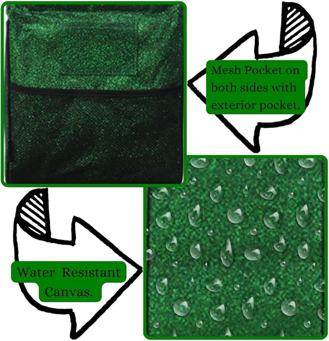 NGIL Extra Large Utility Tote Reusable Grocery Bag Oversized Collapsible for Groceries, Storage, Picnic, Beach (Green Glitter- Green)