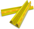 ROBLOCK 18" Parking Stopper for Garage, Car Stopper for Garage Precision Stopping, Heavy Duty Parking Block with Reflective Strips, Suitable for Car, SUV, Easy Install, 2 Packs, Yellow