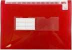 JAM Paper Accordion Folders - 13 Pocket Plastic Expanding File - Letter Size - 9 x 13 - Red - Sold Individually