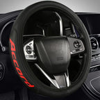 Leather Steering Wheel Cover Compatible with Accord Universal Size(red)