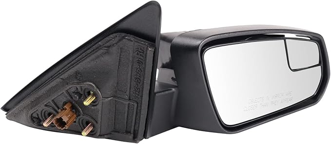 TRQ Driver & Passenger Side Power Mirror Set with Spotter Glass Paint to Match Caps Textured Black Compatible with 2011-2012 