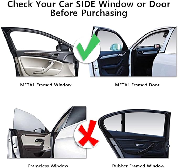 ggomaART Car Side Window Sun Shade - Universal Reversible Magnetic Curtain for Baby and Kids with Sun Protection Block Damage from Direct Bright Sunlight, and Heat - 1 Piece of Solid Black