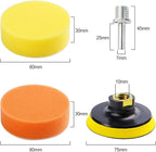 Buffing Pads for Drill 22PCS Foam Drill Buffing Kit Car Drill Polishing Kit for Car Sanding, Buffing, Waxing(18 Pads+2 Drill 