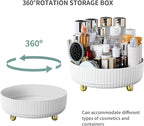 funest Makeup Perfume Organizer, 360 Degree Rotating Lazy Susan Cosmetic Desk Storage Lotions Display Case Round Tray with La