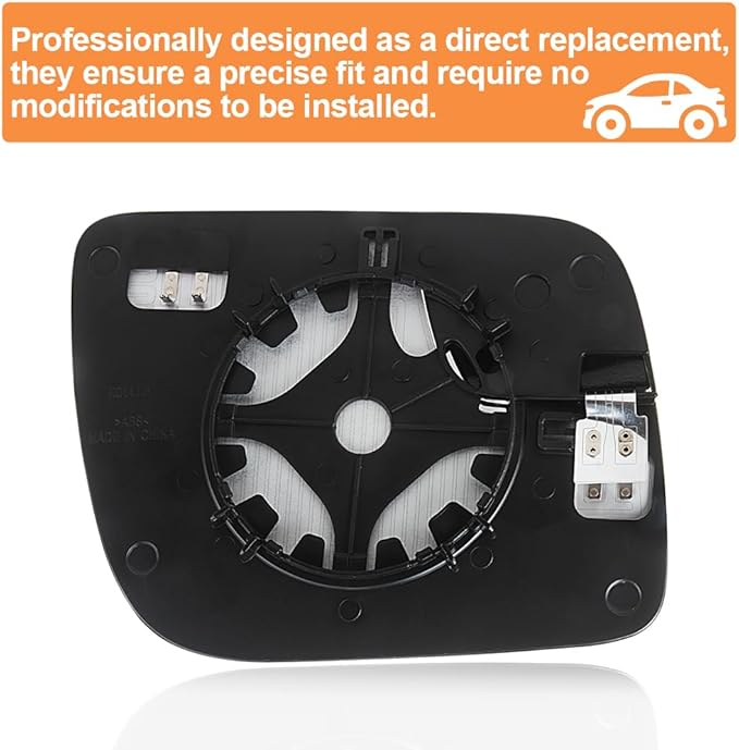 Senzeal Driver Side Heated Mirror Glass Replacement for Ford Explorer 2011-2019 Blind Spot Mirror Glass BB5Z-17K707-A (Left Side)