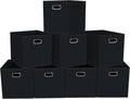 Fabric storage bins Cubes, Fabric Cube Organizer with Handle, Foldable Cube Bins for Cloth or Accessary Storage, 11x11x11, Se