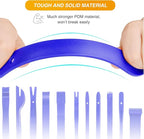 GOOACC 13PCS Nylon Trim Removal Tool Set for Bumper Fastener Rivet Clips Car Clip Panel Audio Video Dashboard Dismantle Blue