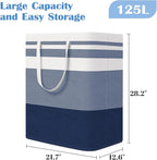 BlissTotes 3-Pack Laundry Basket, Freestanding＆Waterproof Laundry Hamper, Collapsible Tall Clothes Hamper with Easy Carry Han