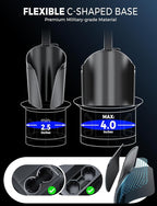 eSamcore Cup Holder Phone Holder, Unobstructed Cup Holder Phone Mount for Your Car Cupholder (2.5"-4") with Flexible C-Shaped